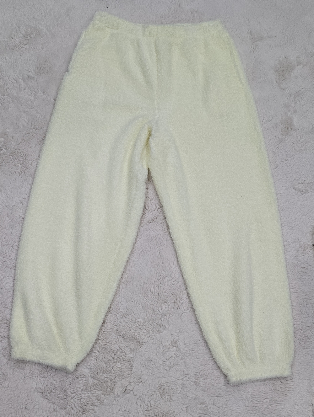 Urban Outfitters Cream Plush Fleece Joggers